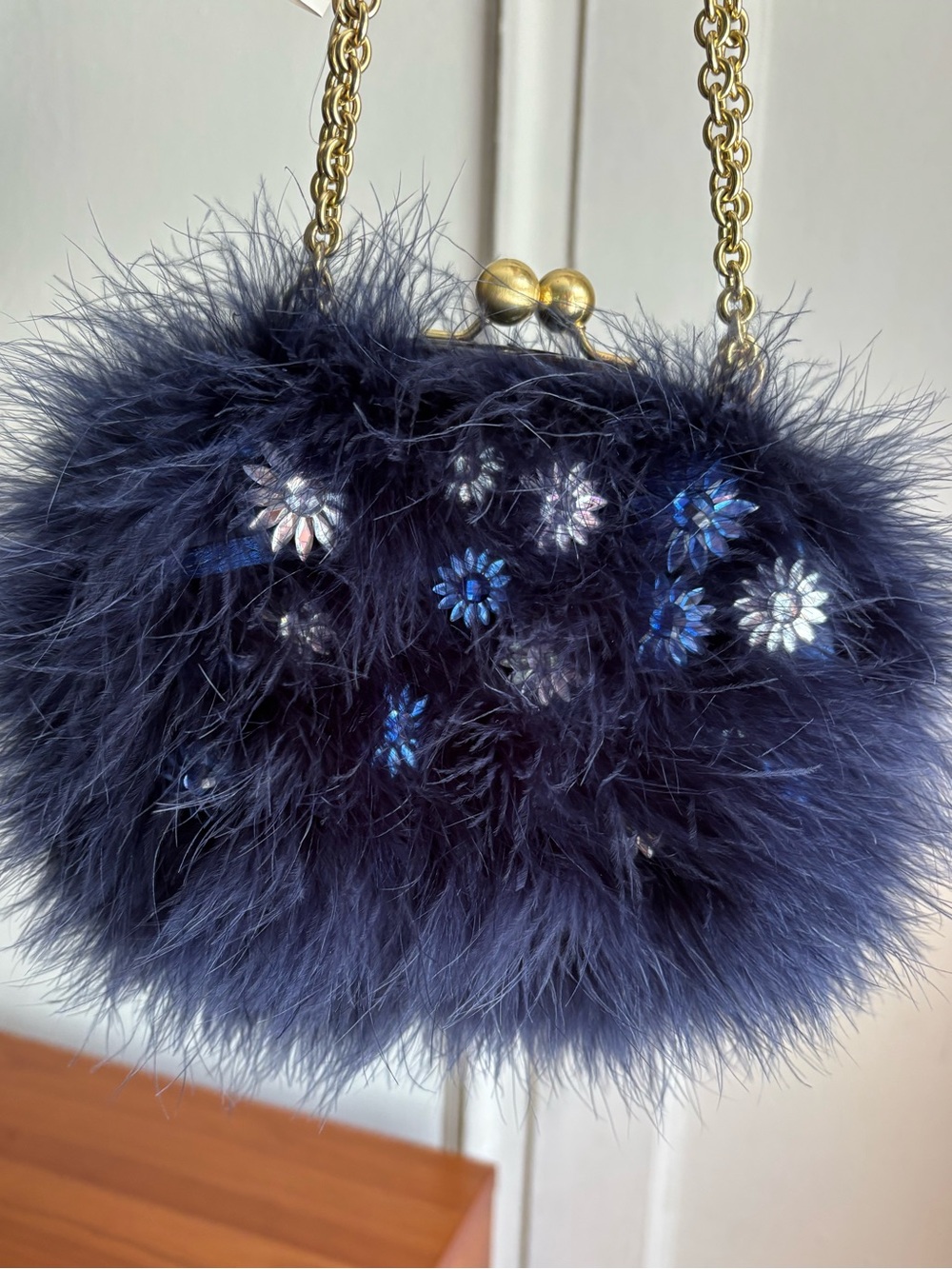 Coach Limited-Edition Poppy Ostrich Crossbody Feather Clutch - Picture 8 of 16